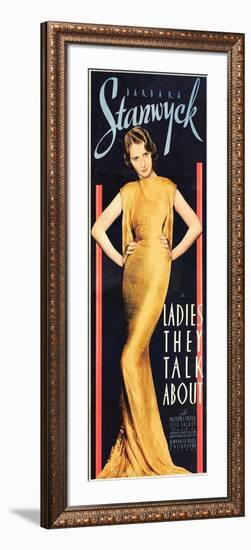 LADIES THEY TALK ABOUT, Barbara Stanwyck, 1933.-null-Framed Premium Giclee Print