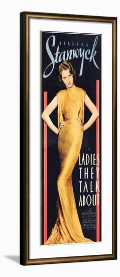 LADIES THEY TALK ABOUT, Barbara Stanwyck, 1933.-null-Framed Premium Giclee Print
