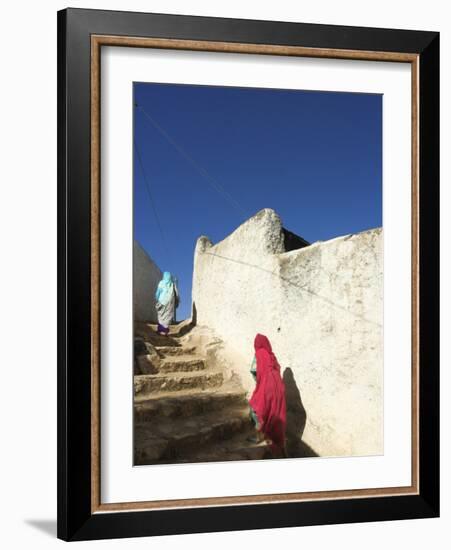 Ladies Walking in Steps, Old Town, Harar, Ethiopia-Jane Sweeney-Framed Photographic Print