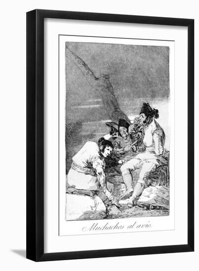 Lads Making Ready, 1799-Francisco de Goya-Framed Giclee Print