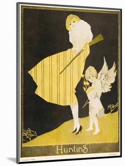 Lady and Cupid Hunting-null-Mounted Giclee Print