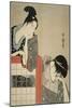 Lady and Gentleman by a Screen, 1797-Kitagawa Utamaro-Mounted Giclee Print