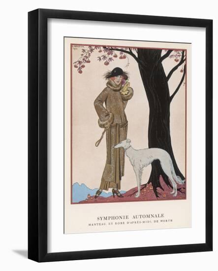 Lady and Saluki 1922-Georges Barbier-Framed Photographic Print