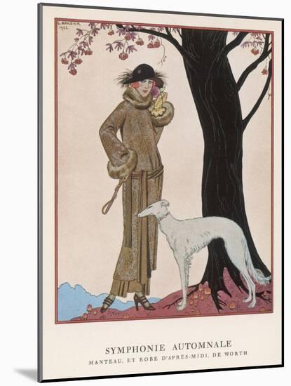 Lady and Saluki 1922-Georges Barbier-Mounted Photographic Print