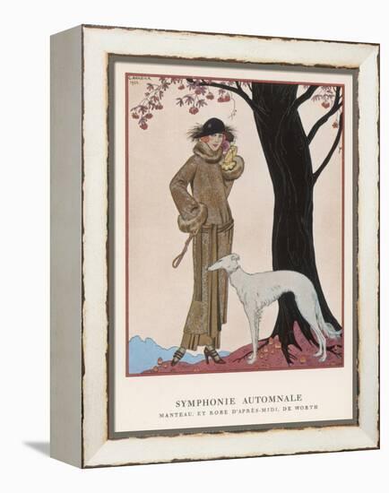 Lady and Saluki 1922-Georges Barbier-Framed Premier Image Canvas