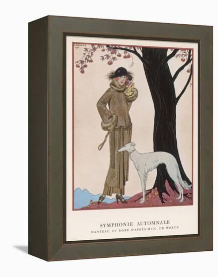 Lady and Saluki 1922-Georges Barbier-Framed Premier Image Canvas