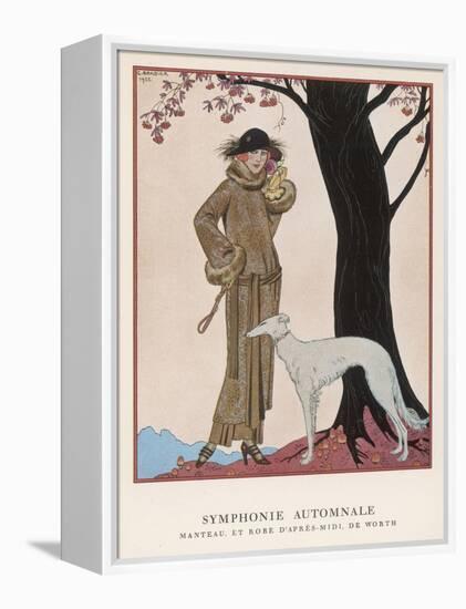 Lady and Saluki 1922-Georges Barbier-Framed Premier Image Canvas