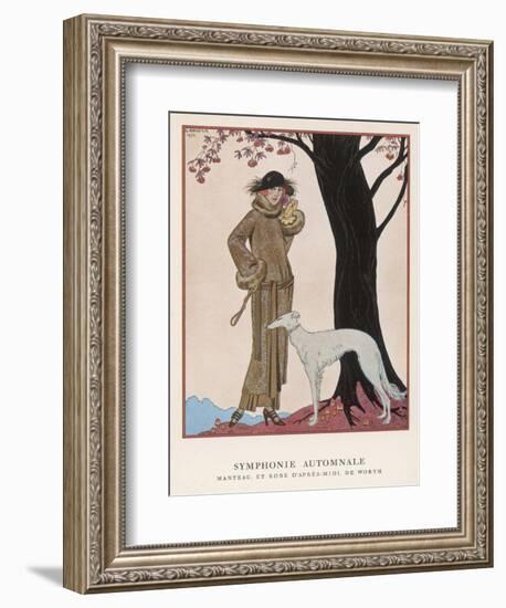 Lady and Saluki 1922-Georges Barbier-Framed Photographic Print