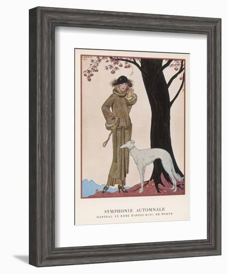 Lady and Saluki 1922-Georges Barbier-Framed Photographic Print