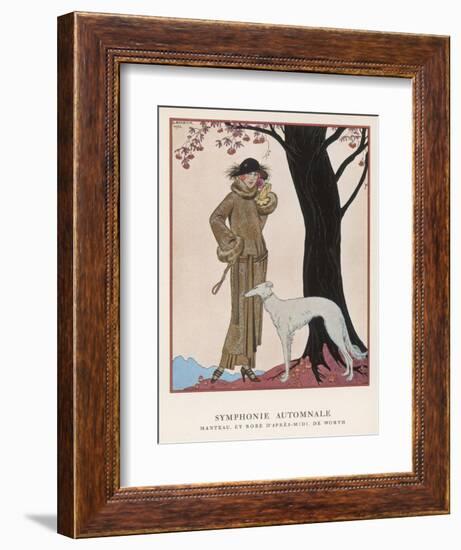 Lady and Saluki 1922-Georges Barbier-Framed Photographic Print