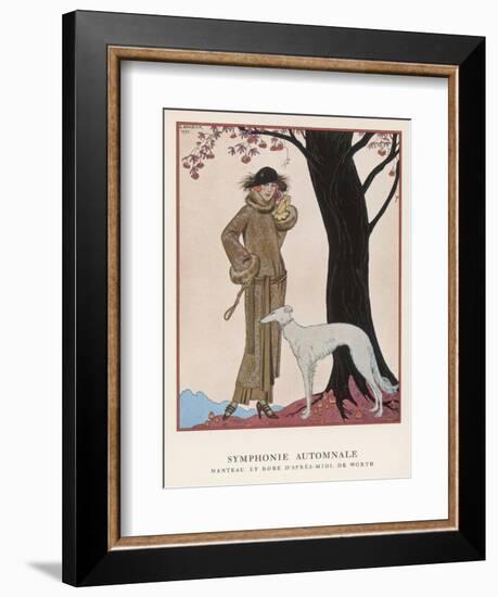 Lady and Saluki 1922-Georges Barbier-Framed Photographic Print