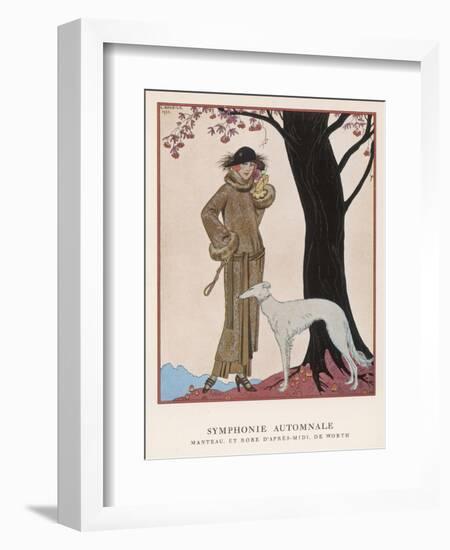 Lady and Saluki 1922-Georges Barbier-Framed Photographic Print