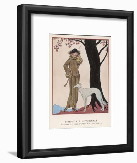 Lady and Saluki 1922-Georges Barbier-Framed Photographic Print