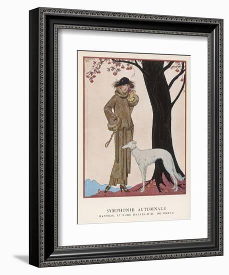 Lady and Saluki 1922-Georges Barbier-Framed Photographic Print