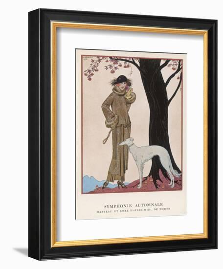 Lady and Saluki 1922-Georges Barbier-Framed Photographic Print