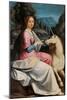 Lady and the Unicorn (probably Giulia Farnese)-Luca Longhi-Mounted Art Print