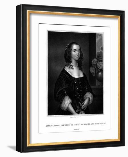 Lady Anne Clifford, Countess of Dorset, Pembroke and Montgomery-TA Dean-Framed Giclee Print