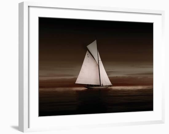 Lady Anne Sailing Sepia-Ben Wood-Framed Giclee Print