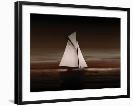 Lady Anne Sailing Sepia-Ben Wood-Framed Giclee Print