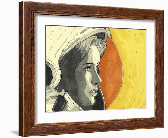 Lady Astronaut-Craig Snodgrass-Framed Giclee Print