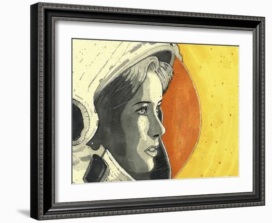 Lady Astronaut-Craig Snodgrass-Framed Giclee Print