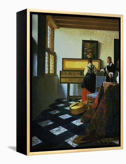 Lady at a Virginal, C1652-1675-Johannes Vermeer-Framed Premier Image Canvas