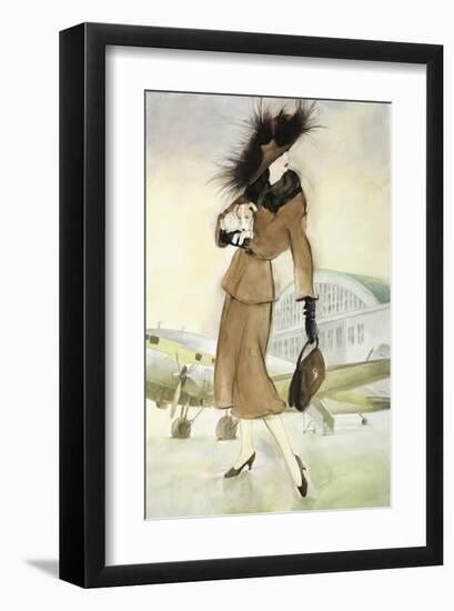 Lady at Airport-Graham Reynold-Framed Art Print