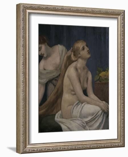 Lady at her Toilette, c.1883-Pierre Puvis de Chavannes-Framed Giclee Print