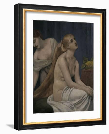 Lady at her Toilette, c.1883-Pierre Puvis de Chavannes-Framed Giclee Print