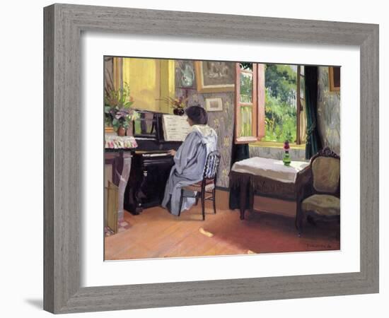 Lady at the Piano, 1904-Félix Vallotton-Framed Giclee Print