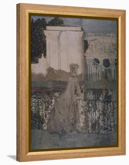 Lady at the Pond-Konstantin Andreyevich Somov-Framed Premier Image Canvas