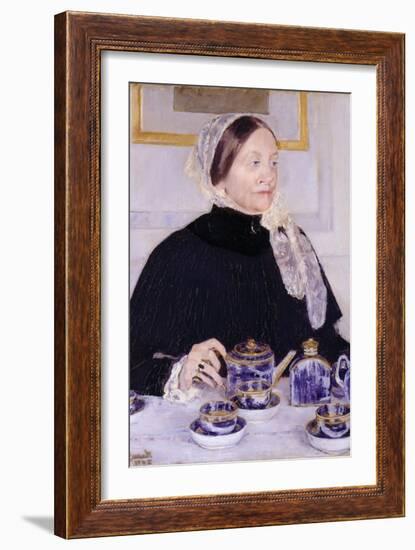 Lady at the Tea Table-Mary Cassatt-Framed Art Print