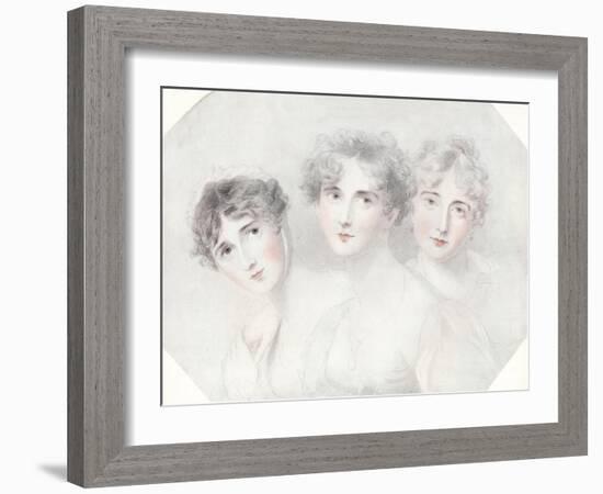 'Lady Bagot, Viscountess Burghersh and Lady Fitzroy Somerset', 1827, (1911)-Thomas Lawrence-Framed Giclee Print