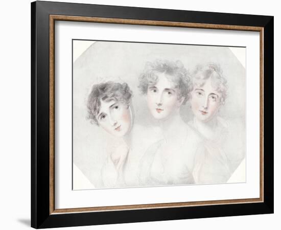 'Lady Bagot, Viscountess Burghersh and Lady Fitzroy Somerset', 1827, (1911)-Thomas Lawrence-Framed Giclee Print