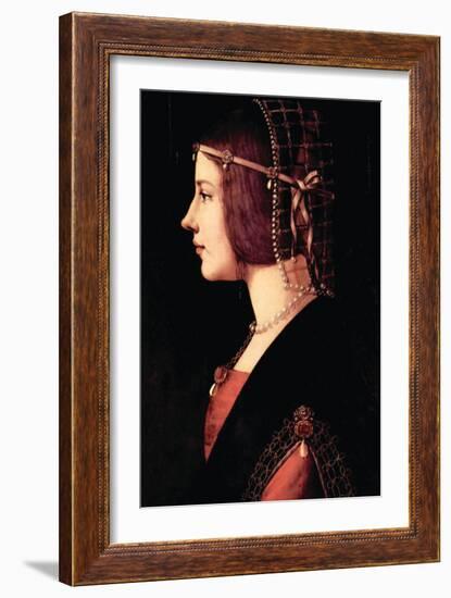 Lady Beatrice D'Este-Leonardo da Vinci-Framed Art Print