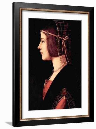 Lady Beatrice D'Este-Leonardo da Vinci-Framed Art Print