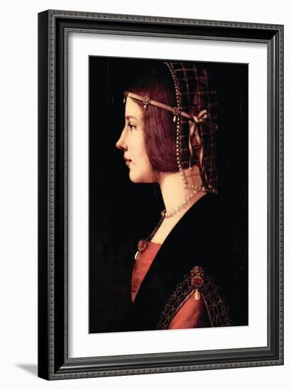 Lady Beatrice D'Este-Leonardo da Vinci-Framed Art Print