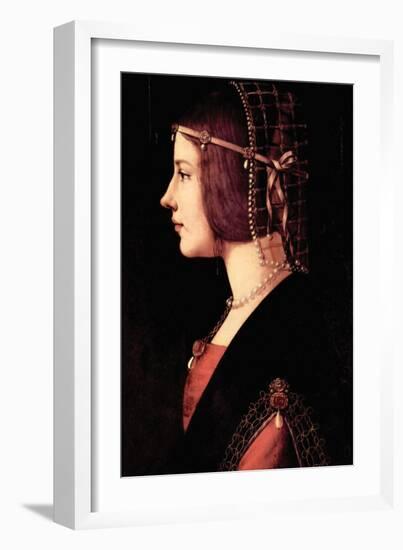 Lady Beatrice D'Este-Leonardo da Vinci-Framed Art Print