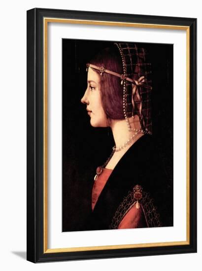 Lady Beatrice D'Este-Leonardo da Vinci-Framed Art Print