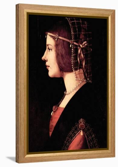 Lady Beatrice D'Este-Leonardo da Vinci-Framed Stretched Canvas