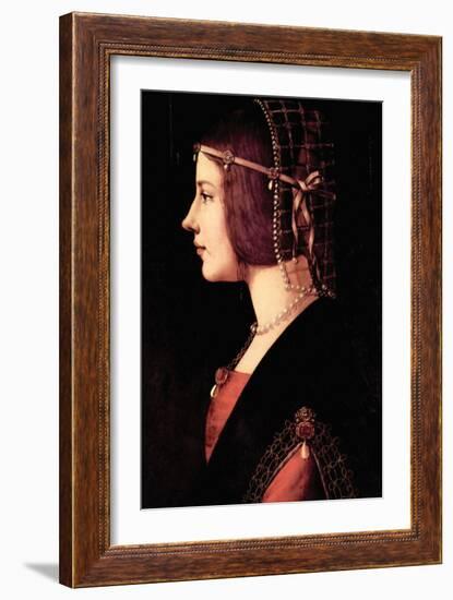 Lady Beatrice D'Este-Leonardo da Vinci-Framed Premium Giclee Print