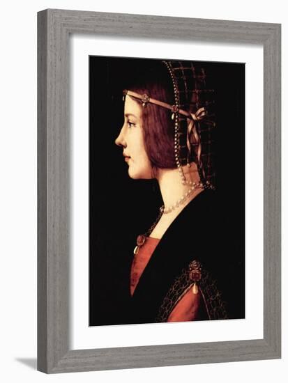 Lady Beatrice D'Este-Leonardo da Vinci-Framed Art Print