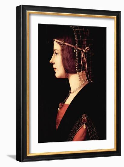 Lady Beatrice D'Este-Leonardo da Vinci-Framed Art Print