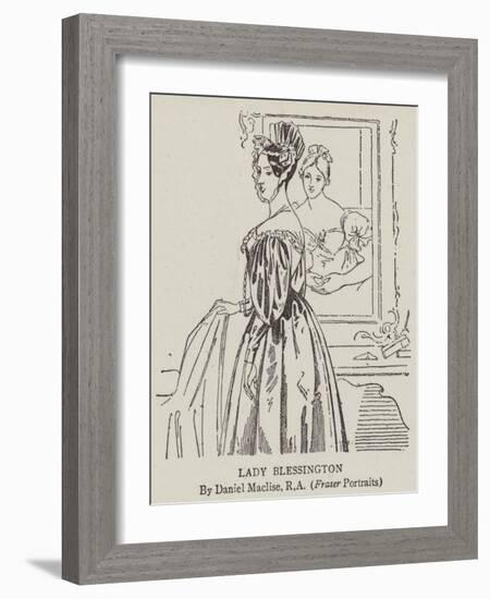 Lady Blessington-Daniel Maclise-Framed Giclee Print