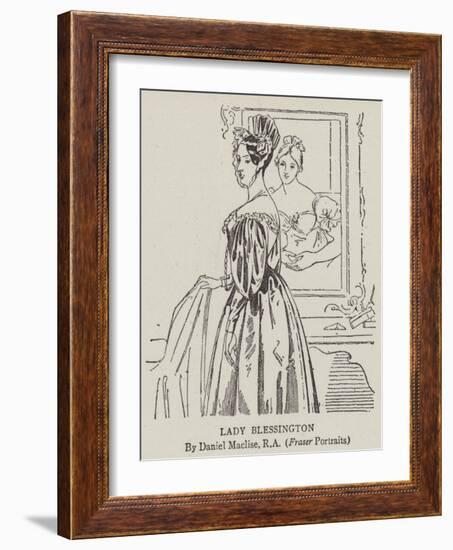 Lady Blessington-Daniel Maclise-Framed Giclee Print