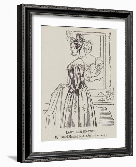 Lady Blessington-Daniel Maclise-Framed Giclee Print