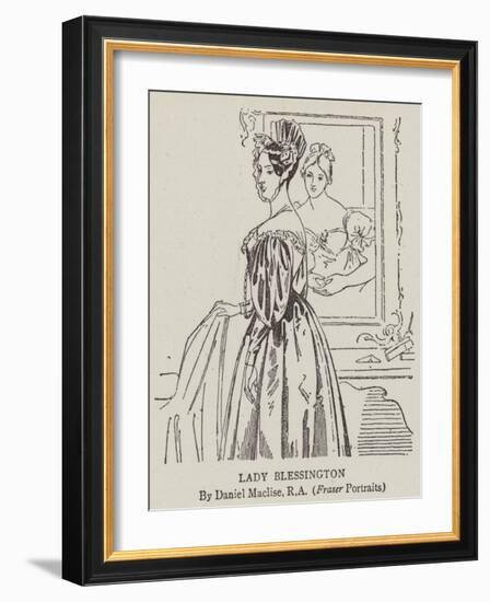 Lady Blessington-Daniel Maclise-Framed Giclee Print