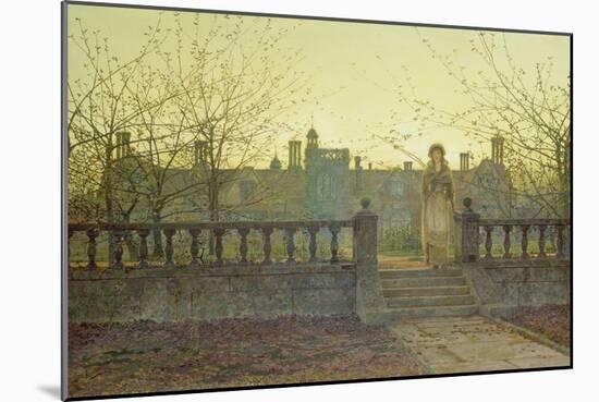 Lady Bountifulle Leaving a Retirement Home in the Evening Autumn Sun, 1884-John Atkinson Grimshaw-Mounted Giclee Print