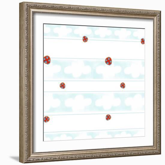 Lady Bugs and Clouds-null-Framed Giclee Print