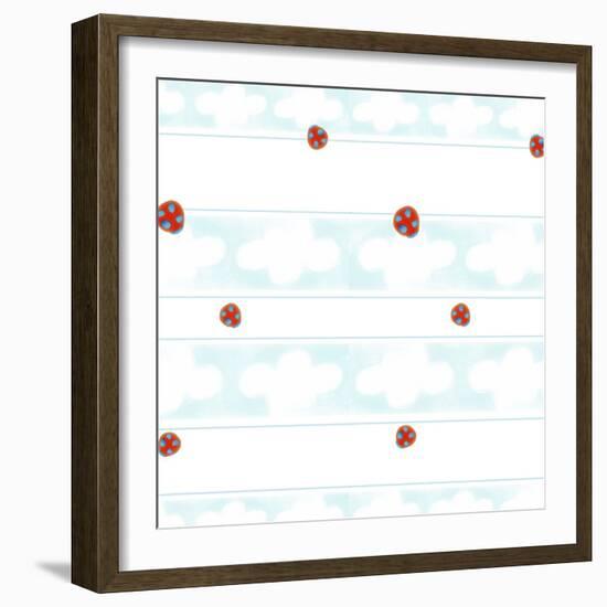 Lady Bugs and Clouds-null-Framed Giclee Print